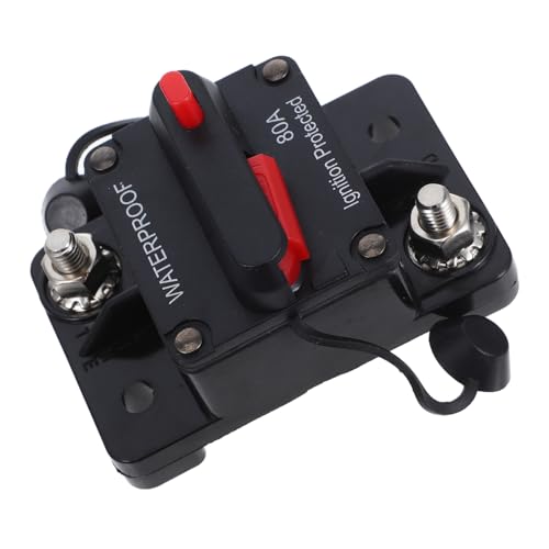 Mikinona Disyuntor de Dc Reinicio Manual para Auto Camión Barco y Rv Protección contra Sobrecarga Carcasa Resistente al Agua Fácil Instalación Panel Plano