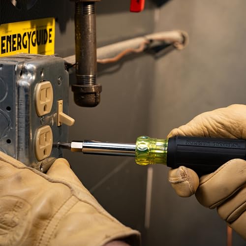 Image of Klein Tools Multi-Bit Screwdriver and Nut Driver Set with Cushion-Grip Handles