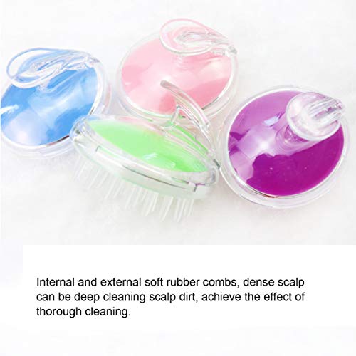 Cabello, cabeza de silicona, masajeador, masajeador, cepillo, peine, champú, cepillo, tonificante, cuero cabelludo, masajeador, ducha, cuerpo, lavado, cabello, L203, (azul)