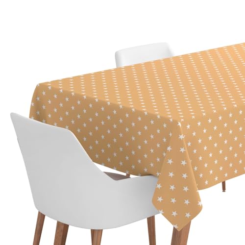 Horeca Collection Maxi PRODCUTS - Rollo Mantel Papel Estrellas Crema - 1,2 x 5 M - Papel Desechable para Mesa - Diseño Estrellas - Ideal para Cocina, Jardín, Eventos y Terrazas - Rollo Mantel