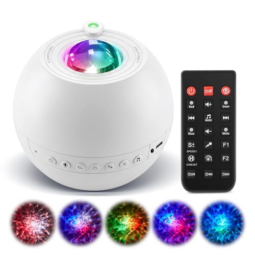 Image of Sound Machine Light Projector, 30 Sleep Sounds for Adult, Bluetooth Speaker | 3-in-1 Baby Sound Machine: 30 sleep sounds (white /brown noise, fans, rain), Bluetooth 5.3 speaker & 15-color light projector.