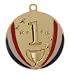 1st Place Gold Stars and Stripes Die Cast Medal with Red, White & Blue V-neck Ribbon