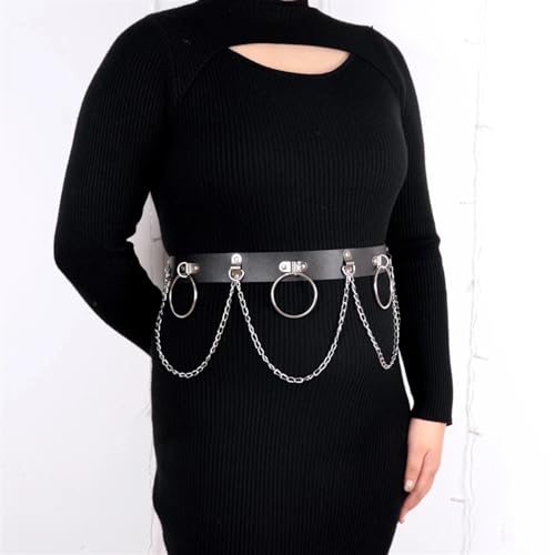 Plus Size Women Fashion Leather Harness Waist Belt Studded Decor Decorative Harness Straps Suspenders For Women Gothic Clothing4