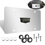 Made American Flag for Cadillac 3D Metal Logo Mirror Chrome Stainless Steel License Plate