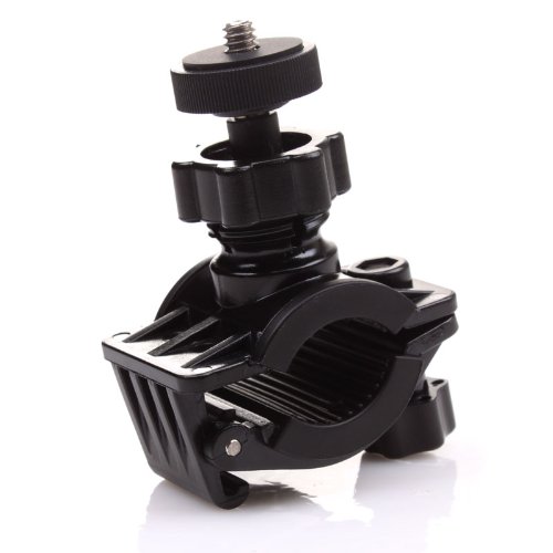 USA Gear Adjustable Handlebar Clamp Camera Mount - Compatible with GoPro Hero4, Hero3+, Hero2 and More Action Cameras **Requires GoPro Hero Tripod Mount**