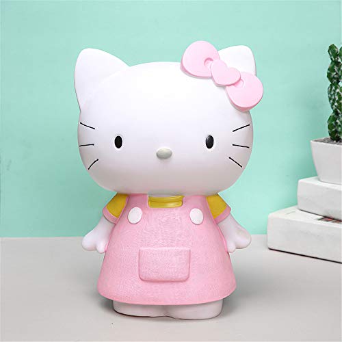 LYCICILI sparschwein,Großes Vinyl Anti-Fall-Katzen-Sparschwein, Kindergeburtstagsgeschenk Spardose-KT rosa Cover