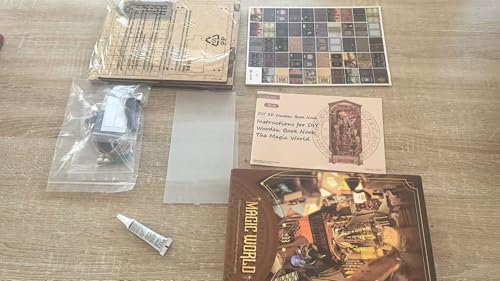 Juego de Esquinas de Haya, Sujetalibros en Miniaturea para casa de muñecas de Haya, Juego de Esquinas de Libros 3D de Madera, para Hacer casa de muñecas en Miniaturea para niños, para (B)