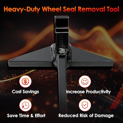 Image of ATRACYPART Heavy-Duty Wheel Seal Puller and Removal Tool 30 inch, for Semi-Trucks, Trailers, Tractors, Axle Hubs, Bearings, and Bushing Installation