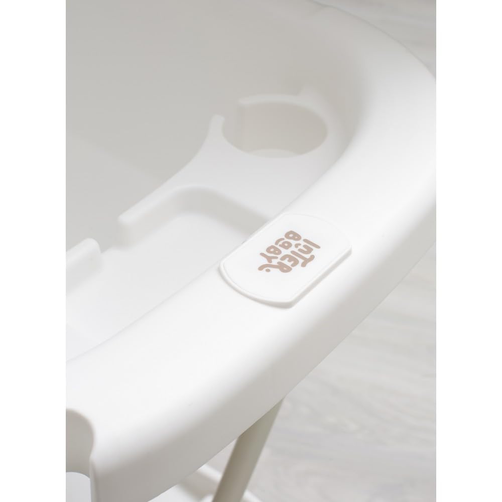 Interbaby Bañera Bebé Cambiador Plegable Patas, Ruedas, Hamaca (Dino) | Bañera con cambiador 2 en 1, hamaca anatómica extraíble, patas antideslizantes, altura ergonómica, portátil