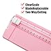 Funstreet Pink A5 Paper Cutter Straight Small Portable Paper Trimmer with Side Ruler for Scrapbooking Craft Paper Cardstock Coupon Label Photo