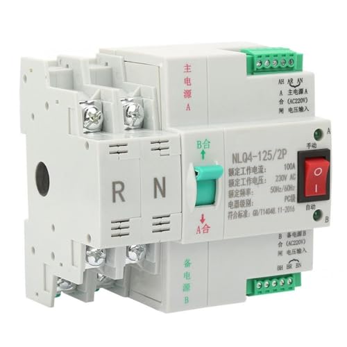 Inverseur source automatique 2P 80A disjoncteur transfert double puissance AC 230V
