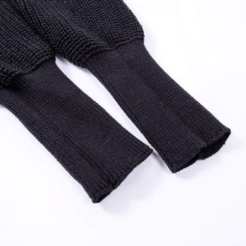 Knitted Wrap Scarf Fall Winter Crochet Sweater Scarf with Sleeves Multi-Use Sweater Cape Shawl with Sleeves4