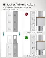 SONGMICS Schwerlastregal, 2er Set, Kellerregal, Lagerregal, 30 x 75 x 150 cm, Regal mit Stahlgestell, bis 650 kg belastbar, 5 verstellbare Ablagen, silbern GLR030E02 – Ansicht 6