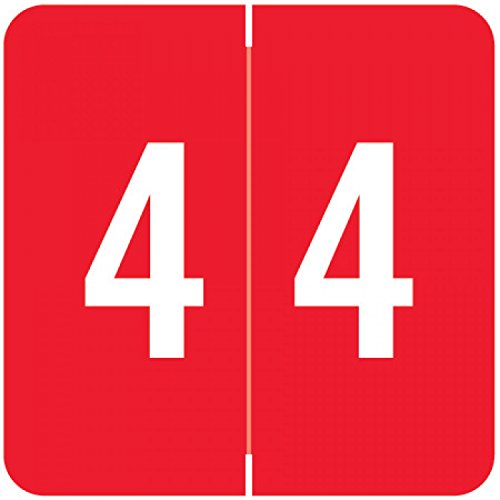 Sav-Tyme/SFI Numeric Label - STNM Series (Rolls) - 4 - Red