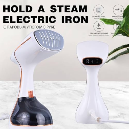 Portable Electric Garment Steamer with LCD Screen, 3-Speed Vertical Iron Brush for Home & Travel - 1640W Powerful Steam, Compact & Lightweight Design, Perfect for Clothes & Fabrics