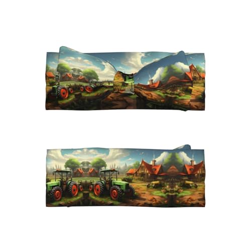 tractor farm Picture Baby Bow Headband Super Stretchy Soft Bows Hair Accessories for Newborn Infants Toddlers Kids Girls2