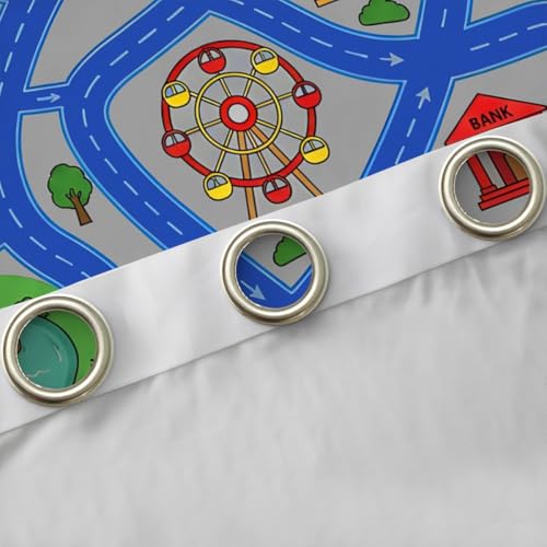 Rideau de fenêtre route de ville idéal pour chambre d'ado moderne