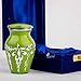 INTAJ Cremation Urns for Human Ashes - Keepsake Funeral Urn for Ashes Handcrafted - Diamond Cut Affordable Urn for Ashes Engrave - Large Burial Urn Deal (Lime Green, Small Set of 1)