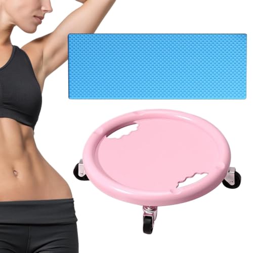 Rueda abdominal de 360 grados con alfombrilla para entrenamiento core 6