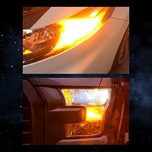 Lasfit 7443 Led Bulb Built In Resistor 7444 7443Na Error Free Front Turn Signal Light Bulb 7444Na 7444Ll Blinker 24W 1600Lm Daytime Running(Drl) Parking Light Plug & Play Only For Standard Socket #TOP7