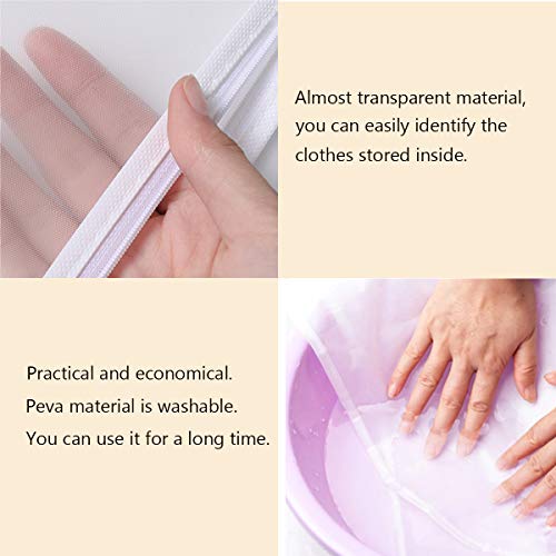 KEEGH Hanging Suit Bags Clear Garment Covers for Storage Lightweight 40inch Suit Shirt Protector Bag Moth-Proof Set of 18 Full Zipper PEVA Breathable Translucent Dust Cover for Closet Clothes - Thumbnail 7