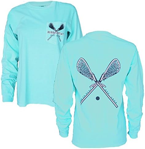 JANT girl Lacrosse Long Sleeve Pocket T-Shirt (Chalky Mint, S)