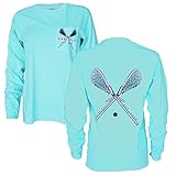 JANT girl Lacrosse Long Sleeve Pocket T-Shirt (Chalky Mint, S)
