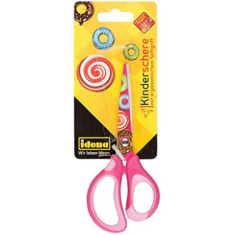 Idena 14027 Soft Scissors with Donut Motif, Pink, 1 Piece Cover