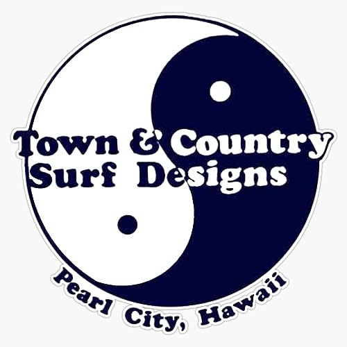 Town and Country Surf Designs Skateboard Design Vinyl Sticker Waterproof Decal Laptop Wall Window Bumper Sticker 5
