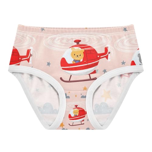 Red White Helicopters Cute Animal Toddler Girls's Underwear 2T 202c1168