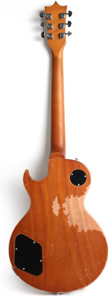 Fojill Light Relic Solid Body Full Size 39 Inch LP Electric Guitar Roasted Canadian Maple Neck Rosewood Fretboard Mahogany Body Stainless Frets