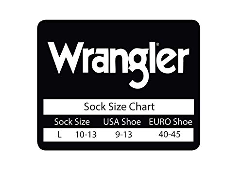Wrangler Men's Casual Cotton Work Boot Socks 3 Pair Pack, Assorted, Large3