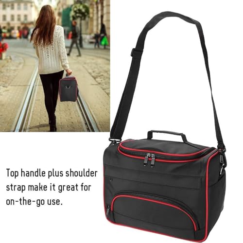 Foto von Petyoung Große Kapazität Pro Friseur Haar Ausrüstung Salon Werkzeug Tragetasche Reise Aufbewahrungstasche Tasche Schönheitssalon Werkzeug Aufbewahrungstasche (Color : Black)