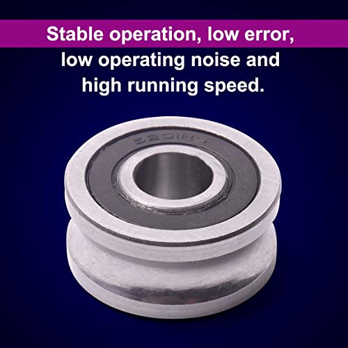 Atoplee 1Pc U Groove Sealed Ball Track Guide Bearing Double Row Angular Contact Ball Bearings Lfr50/8-6 #TOP2