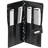 Sam Villa Signature Series Professional 8-Piece Cutting & Hair Parting Comb Set With Case