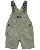 OshKosh B'Gosh Boys' World's Best Overalls, Olive Shortall, 12M