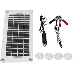 Cargador Solar 12 Voltios Cargador de Batería de Coche Solar de 12 Voltios y 10 Vatios, Kit de Respaldo de Energía PortáTil para Coche, Barco, AutomóVil, Motocicleta, RV