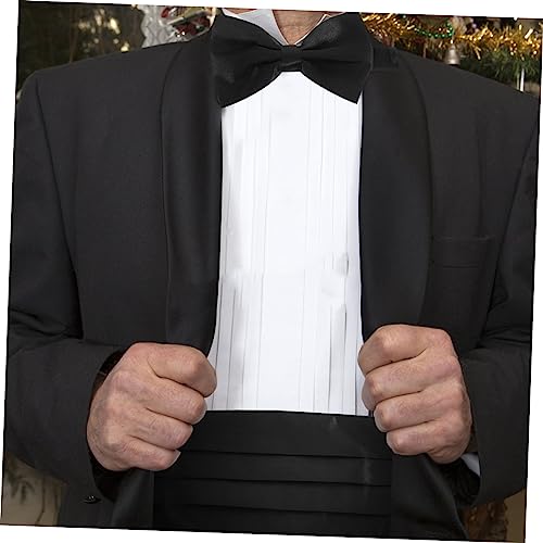 Set de corbata de moño y fajín de satén para hombre negro miniatura 3
