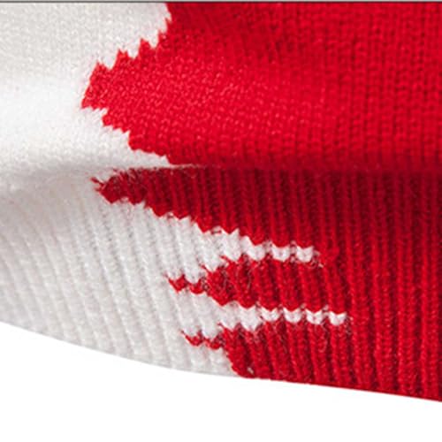 Mens Colorblock Sweater Knitted Vintage Classic Crewneck Pullover Fashion Y2K Sweater Winter Warm Thermal Underwear3