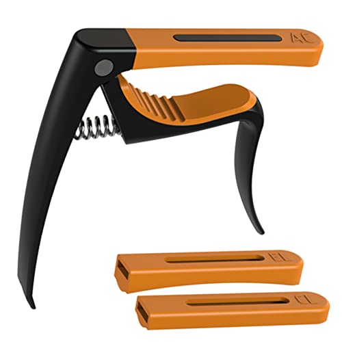 Guitar Capo 4 In 1 Capo Replaceable Capo Bridge Pin Puller Remover For Acoustic Electric Classical Guitar Capo(Orange) #TOP26