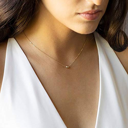 itianxi Dainty Cross Charm Pendant Necklaces,14K Gold Tiny Three Ball Necklace,Simple Fashion Jewelry for Women4