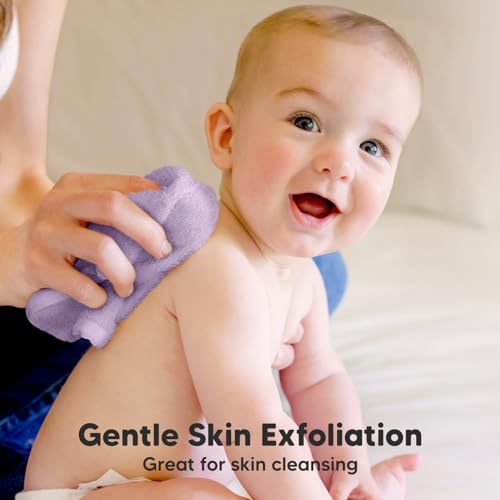 Image of 6-Pack Baby Washcloths - Soft Absorbent Viscose from Bamboo Washcloths for Face, Body, Baby Towels for Newborn, Kids, Toddlers, Infant,Gentle on Sensitive Skin,10x10 Reusable Face Towels(Soft Lilac)