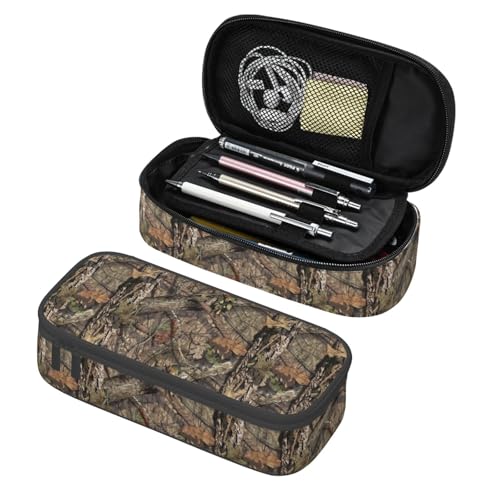 Image of Camo Camouflage Hunting Forest Pencil Case Big Capacity Storage Pencil Pouch Stationery Bags With Zipper Portable Pen Holder Box Organizer For Boys Student College School Office Supplies