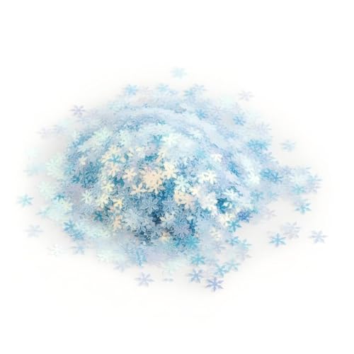 60g Winter Snowflake Confetti Decorations Iridescent Glitter Snowflakes for Christmas Party Winter Wonderland Home Decoration DIY Crafts
