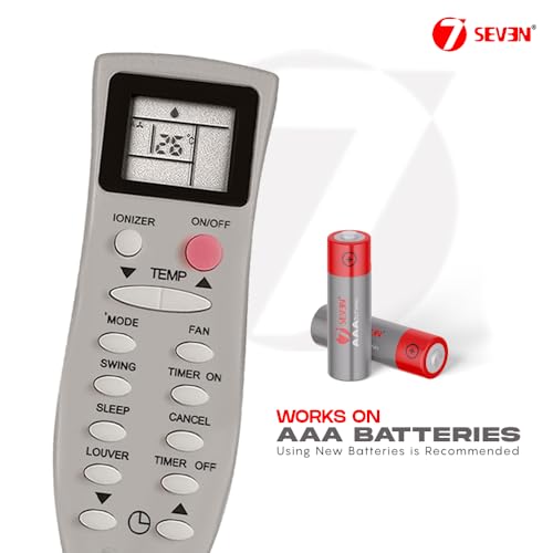 Image of 7SEVEN Compatible Voltas Ac Remote Original Model KK22A-C1 KK22B-C1 Suitable for 1 1.5 2 ton Split or Window ac - Match Exactly with Old Genuine Model 43 Remotes Control for Better Performance