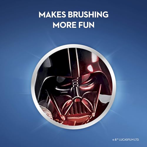 Oral-B Escova de dentes elétrica para crianças com tecnologia Star Wars da Disney para crianças a pa