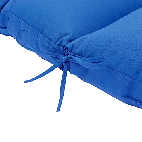 Qilloway Indoor/Outdoor High Back Chair Cushion For Adirondack,Spring/Summer Seasonal All Weather Replacement Rocking Chair Cushions. (Marine Blue) #TOP3