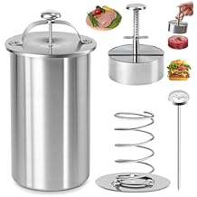 Deli Meat Press Stainless Steel with Thermometer, Ham Maker Meat Press Mold for Deli Meats, Lunch Meat Press Maker for Homemade Deli Meat, Meat Press for Deli Meat Kitchen Cooking Tool 1Pc