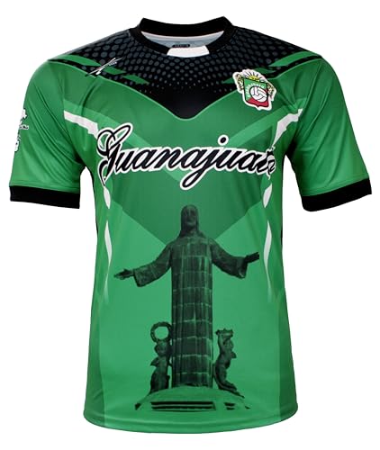 Arza Sport Men Fan Soccer Jersey Guanajuato Mexico Green/Black Short Sleeve (US, Alpha, XX-Large, Regular, Regular, Green)