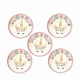 EIXJA Unicorn Stickers Round Sticker Labels for Unicorn Party Supplies Baby Shower Favors Unicorn Seal Sticker